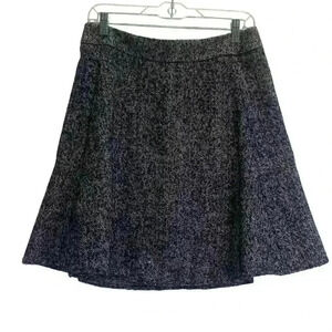 Women’s Ann Taylor Navy Blue Woven Wool Blend A-line Midi Skirt. Size 6 NWOT